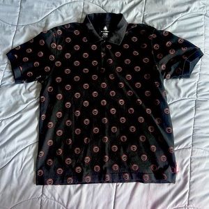 Hong Kong Disneyland Marvel Avengers Shield Logo Black Polo Size XL - worn once